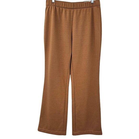 Soft Surroundings Marlowe Bootcut Pants Hazelnut Brown Women's Size M NEW Lounge - Picture 1 of 10
